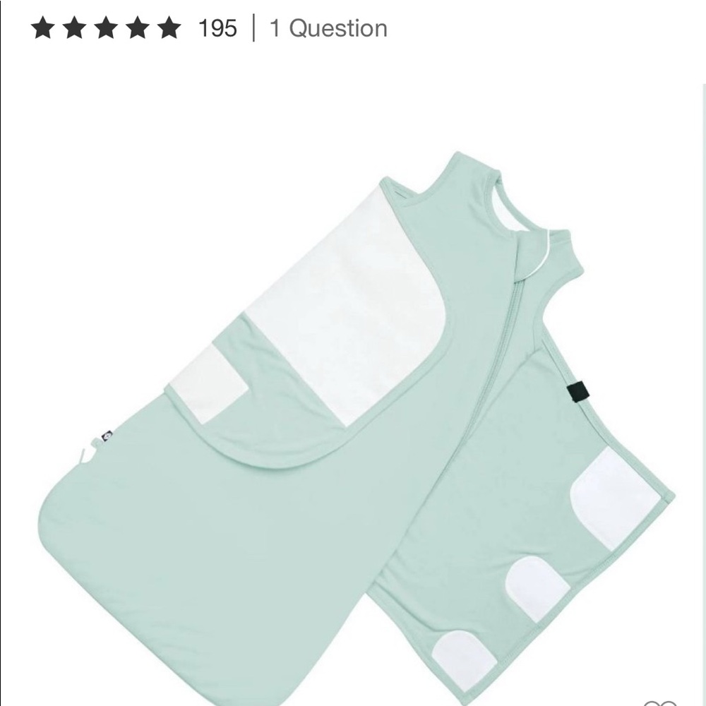 Kyte baby sleep bag swaddler, size XS in sage color